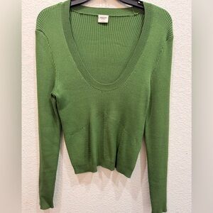 Abercrombie & Fitch Olive Ribbed Sweater